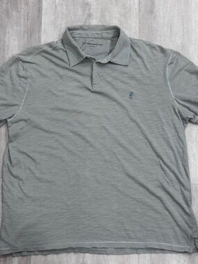 John Varvatos Men's Light Gray Polo Shirt - Casual Short Sleeve